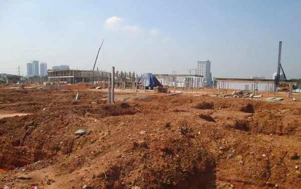 Wrzesień Malaysia Maj 2014 Prace Fundamentowe Nad Kapslem Nad Postępem — Zdjęcie stockowe