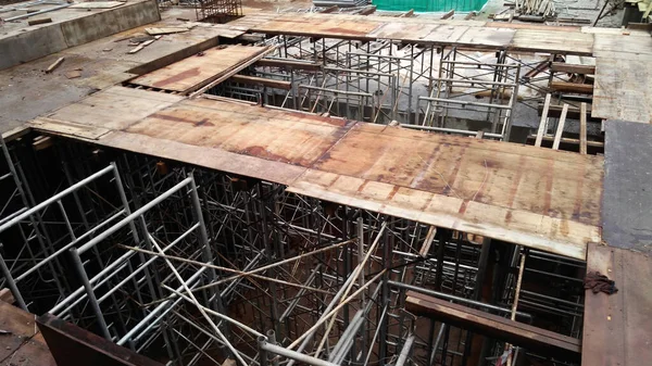 Kuala Lumpur Malaysia July 2021 Beam Column Formwork Installed Construction — 图库照片