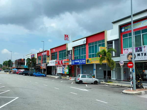 Selangor Malaysia Června 2021 Fasáda Obchodních Domů Vícepodlažní Kde Spodní — Stock fotografie