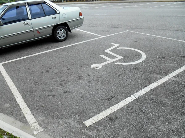 Penang Malasia Octubre 2020 Aparcamiento Para Discapacitados Estacionamiento Tiene Fondo — Foto de Stock