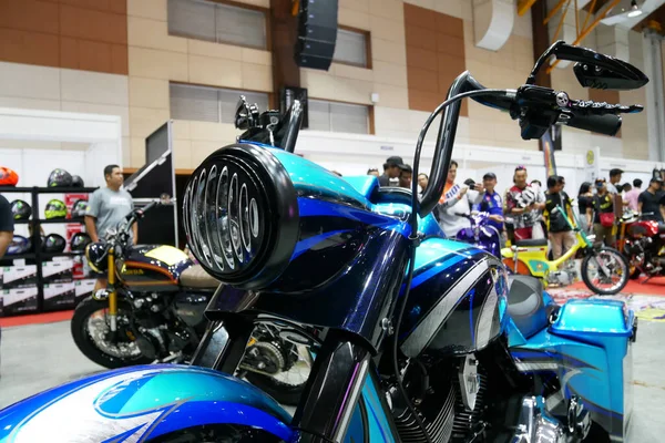 Selangor Malaysia Abril 2022 Faróis Clássicos Motocicleta Marca Instalados Motocicletas — Fotografia de Stock
