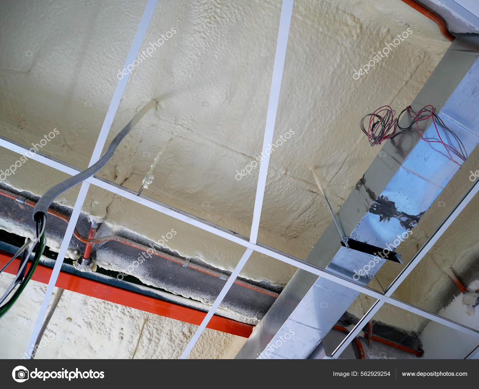 Selangor Malasia Marzo 2022 Espuma Aislante Poliuretano Que Pulverizado