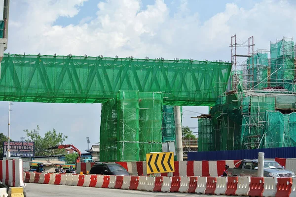 Selangor Malaysia April 2021 Steel Structure Connecting Bridge Construction Steel — Stock Photo, Image