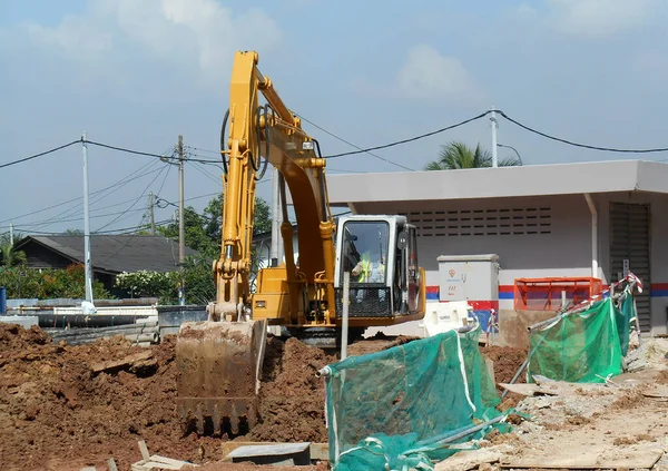 Perak Malaysia September 2016 Excavators Machine Heavy Construction Machine Used — Stock Photo, Image