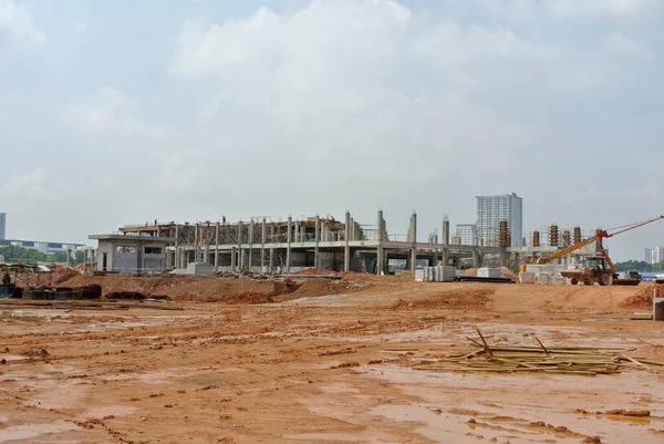 Cyberjaya Malaysia September 2013 Construction Site Early Stage Daytime Some — Stock Photo, Image