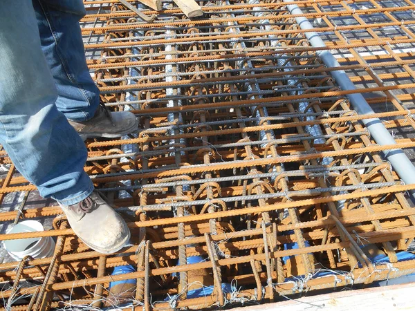 Serdang Malaysia Septembro 2016 Trabalhadores Construção Civil Que Usam Sapatos — Fotografia de Stock