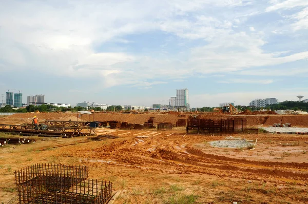 Perak Malaysia July 2016 Earthworks Construction Site Construction Heavy Machine — Stock Photo, Image