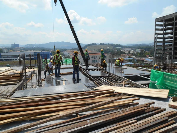 Johor Maleisië Juli 2016 Hout Formulier Werk Gemaakt Van Multiplex — Stockfoto