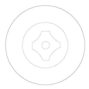 Araç tekerlerinin grafiksel çizimleri yan görüşte. 2D CAD çizimi siyah beyaz çizildi. 