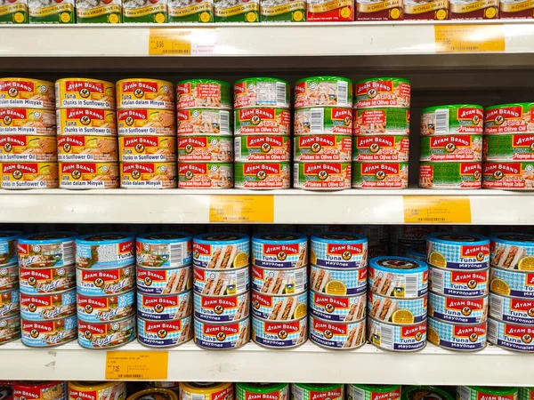 Selangor Malaysia June 2021 Selected Focused Tuna Fish Fillet Cans — Stock fotografie