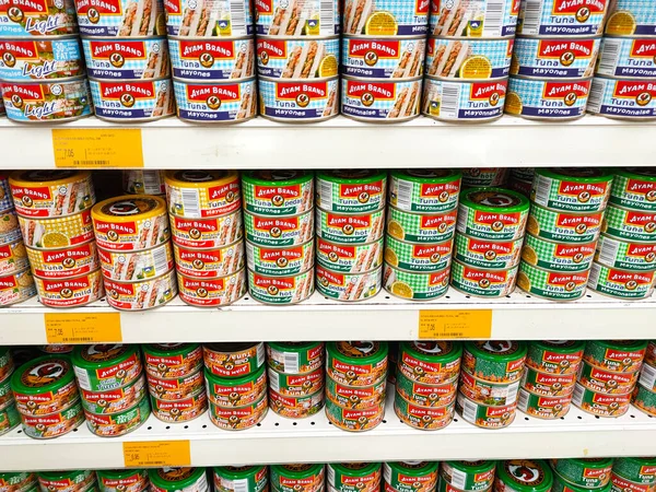 Selangor Malaysia June 2021 Selected Focused Tuna Fish Fillet Cans — Stock fotografie