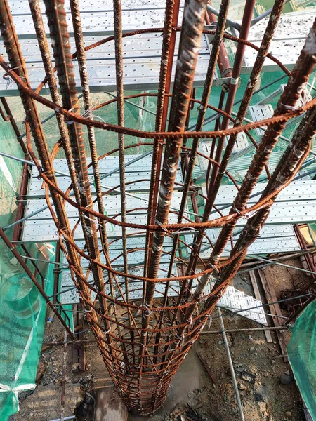 Selangor Malaysia May 2022 Steel Reinforcement Bars Reinforced Concrete Construction — Foto de Stock