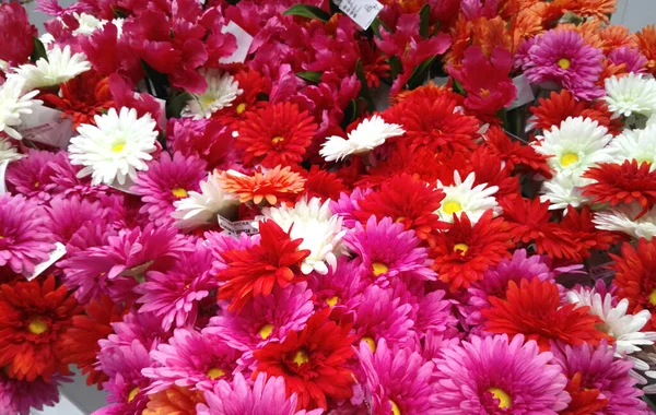 Damansara Malasia Septiembre 2016 Flores Artificiales Varios Colores Fueron Exhibidas — Foto de Stock