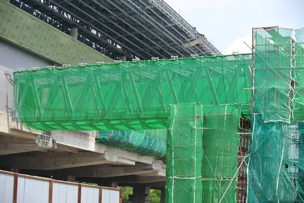 セレンバン マレーシア 2016年9月19日 マレーシアの建設現場における鉄筋コンクリート造歩道橋 — ストック写真
