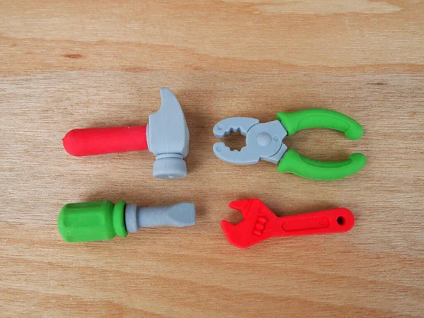 Outils Menuiserie Caoutchouc Fabriqué Taille Miniature Coloré Pour Intéresser Les — Photo