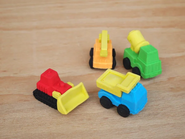 Miniaturowy Model Konstrukcji Ciężkiej Maszyny Wykonanej Gumy Syntetycznej Wykonane Miniaturowym — Zdjęcie stockowe