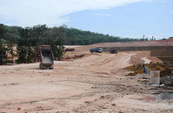 Perak Malaysia Outubro 2016 Máquina Construção Pesada Fazendo Terraplenagem Canteiro — Fotografia de Stock