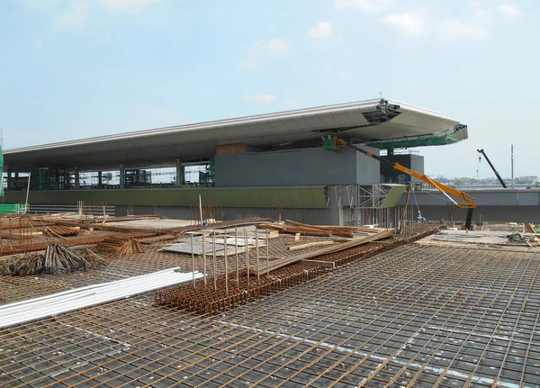 Selangor Malaysia May 2016 Floor Slab Reinforcement Bar Construction Site — Stock Photo, Image