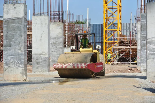 Seremban Malaysia June 2016 Máquina Compactadora Canteiro Obras — Fotografia de Stock