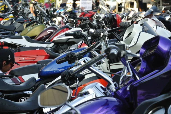 Serdang Malaysia Maio 2016 Personalizado Vários Modelos Estacionamento Fácil Motocicleta — Fotografia de Stock