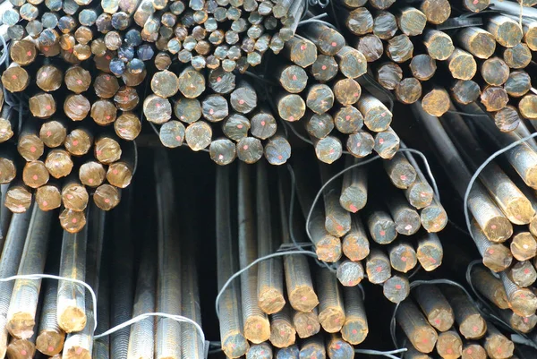 Selangor Malaysia April 2016 Hot Rolled Deformed Steel Bars Steel — Stock Photo, Image