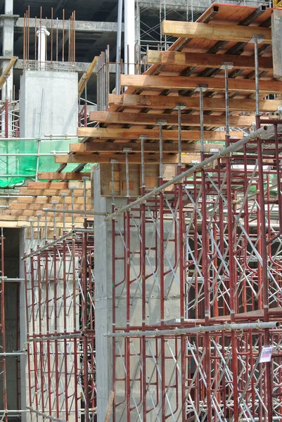 Johor Malaysia April 2016 Steigers Worden Gebruikt Als Tijdelijke Constructie — Stockfoto
