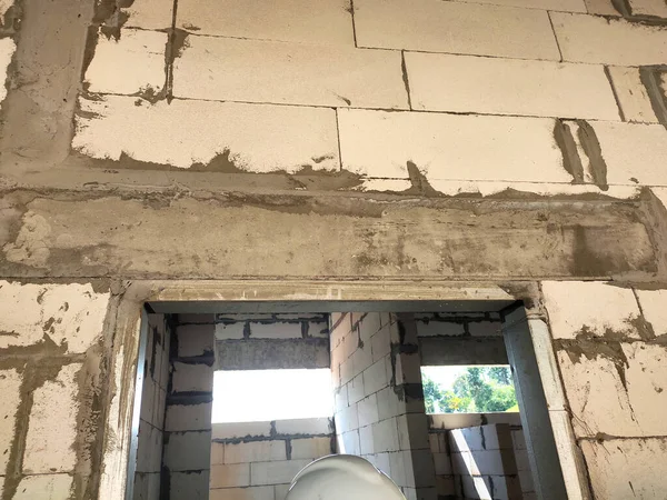 Selangor Malaysia May 2021 Precast Concrete Lintels Installed Wall Openings — Stock Photo, Image