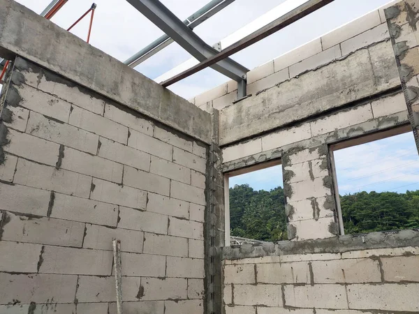 Selangor Malaysia May 2021 Precast Concrete Lintels Installed Wall Openings — Stock Photo, Image