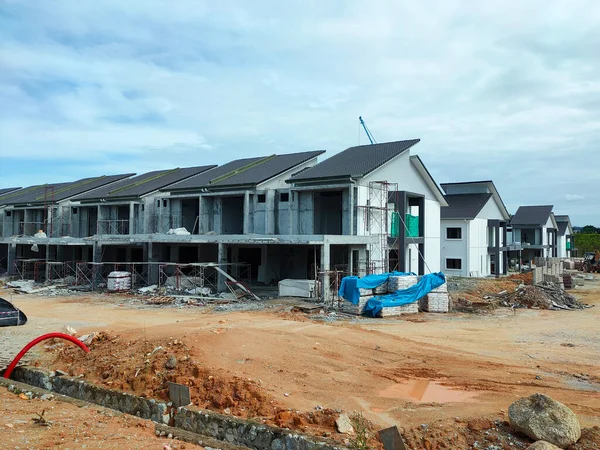 Seremban Malasia Marzo 2021 Seleccionado Enfocado Casa Terraza Dos Pisos — Foto de Stock