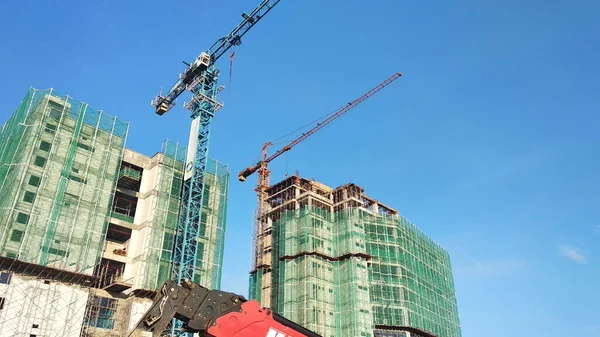 Selangor Malaysia July 2018 Safety Netting Installed High Rise Building — Fotografia de Stock