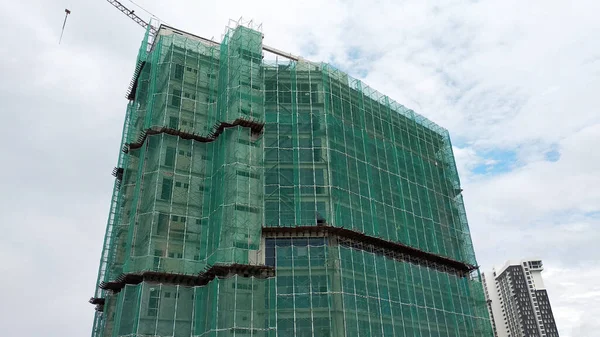 Selangor Malaysia July 2018 Safety Netting Installed High Rise Building — Zdjęcie stockowe