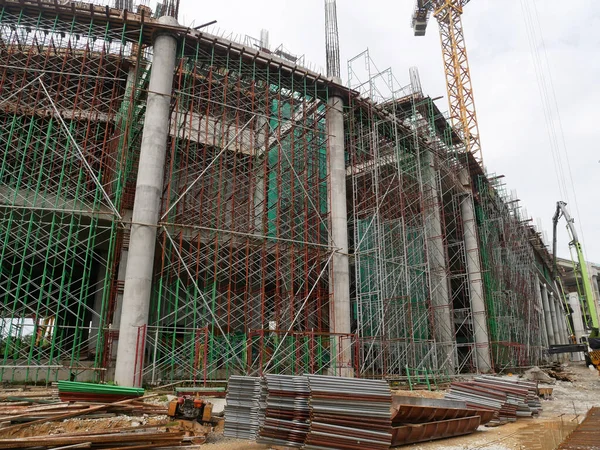 Selangor Malaysia July 2021 Scaffolding Installed Temporary Support Concrete Formwork — Stockfoto