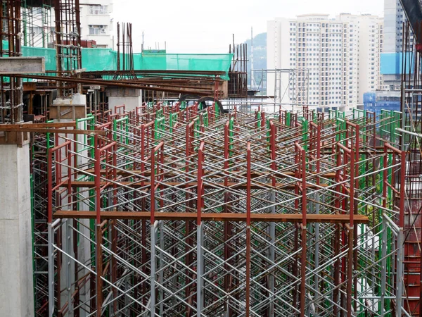 Selangor Malaysia July 2021 Scaffolding Installed Temporary Support Concrete Formwork — Stok fotoğraf