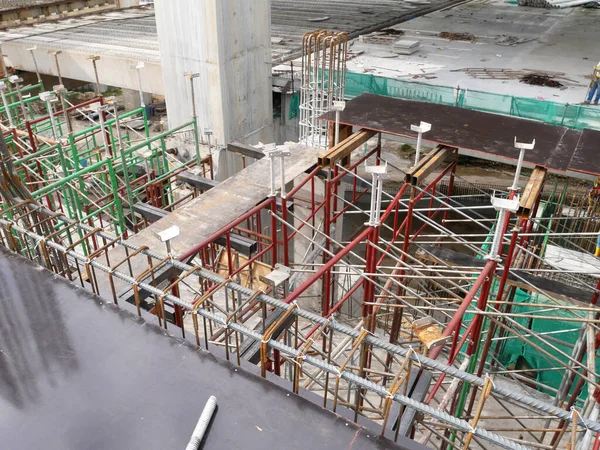 Selangor Malaysia July 2021 Scaffolding Installed Temporary Support Concrete Formwork — Stockfoto