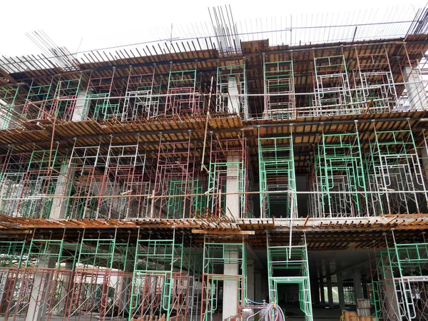 Selangor Malaysia July 2021 Scaffolding Installed Temporary Support Concrete Formwork — Stock Photo, Image