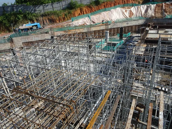 Selangor Malaysia July 2021 Scaffolding Installed Temporary Support Concrete Formwork — Stok fotoğraf