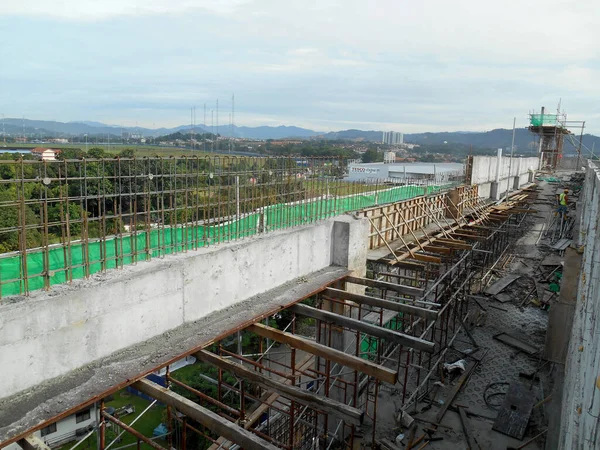 Selangor Malaysia July 2021 Scaffolding Installed Temporary Support Concrete Formwork — Stock fotografie