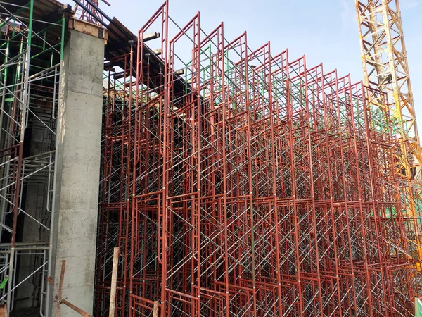 Selangor Malaysia July 2021 Scaffolding Installed Temporary Support Concrete Formwork — Foto Stock