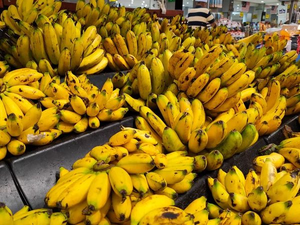 Seremban Malaysia May 2022 Ripe Bananas Displayed Sale Some Can — Fotografia de Stock