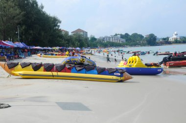 PORT DICKSON, MALAYSIA -MAY 08, 2016: Port Dickson beach is one of the famous tourist spot in Malaysia. 