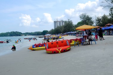 PORT DICKSON, MALAYSIA -MAY 08, 2016: Port Dickson beach is one of the famous tourist spot in Malaysia. 