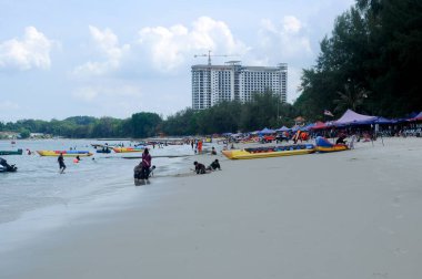 PORT DICKSON, MALAYSIA -MAY 08, 2016: Port Dickson beach is one of the famous tourist spot in Malaysia. 