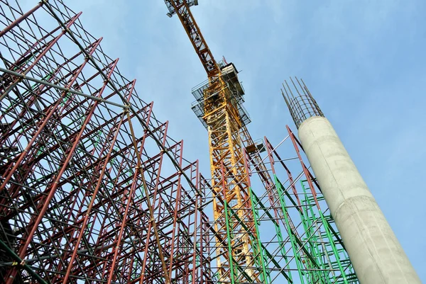 Johor Malaysia June 2022 Metal Scaffolding Used Temporary Structure Supports — Stock Photo, Image