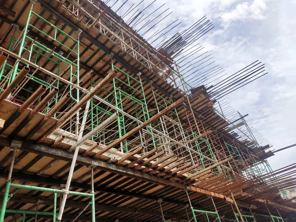 Johor Malaysia June 2022 Metal Scaffolding Used Temporary Structure Supports — Stock Photo, Image