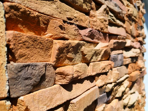 Artificial Stone Cladding Designed Resemble Real Stone Arranged Vertically Attached — Stockfoto