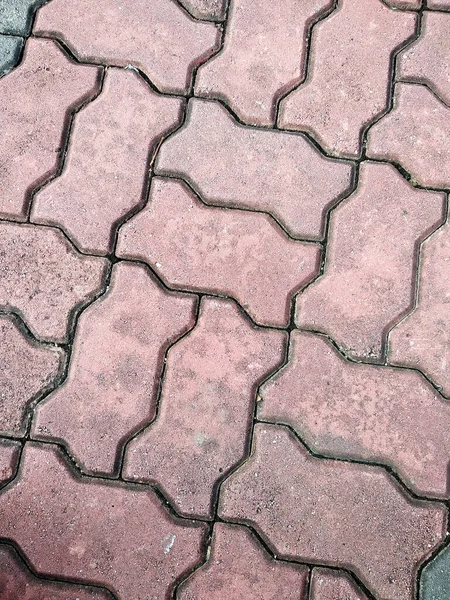 Pavers Concreto Várias Cores São Dispostas Acordo Com Design Padrão — Fotografia de Stock