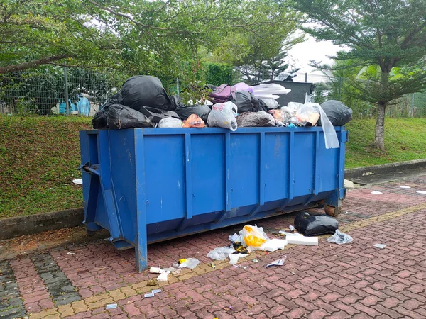 Melaka Malaysia Maj 2022 Ogromny Pojemnik Śmieci Używany Zbierania Śmieci — Zdjęcie stockowe