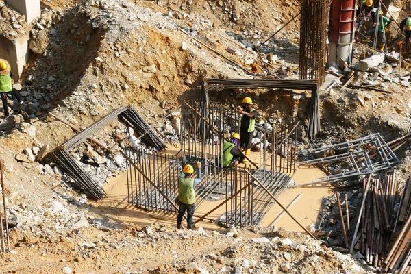 Johor Malaysia Mart 2022 Çelik Takviye Çubuğu Inşaat Kapağı Yapımında — Stok fotoğraf