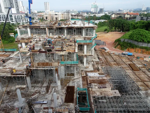 Johor Malaysia June 2022 Construction Site Progress Construction Work Being — Stock Photo, Image