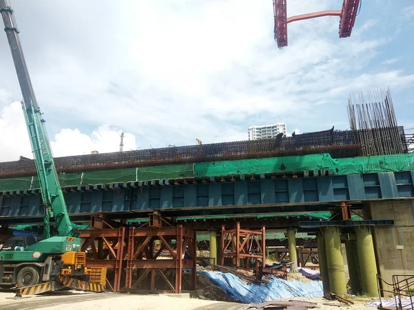 Johor Malaysia June 2022 Construction Site Progress Construction Work Being — Stock Photo, Image